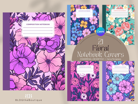 Download Floral Composition Notebook Covers KDP - Ebook Collection