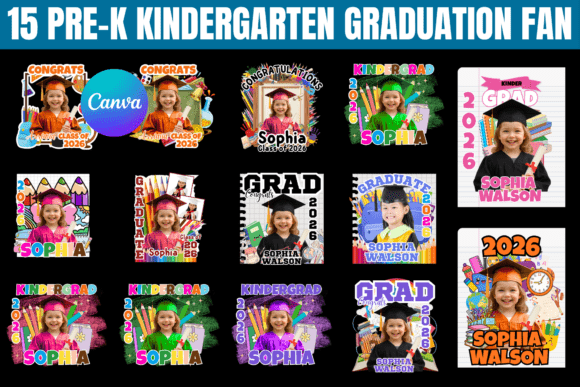 Download 15 Pre-K Kindergarten Graduation Fan - Graduation fan Collection