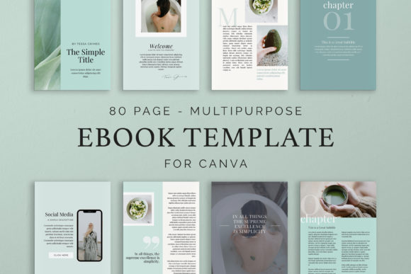 Download Mint Green Ebook Template for Canva - Ebook Collection