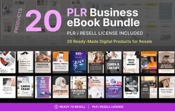 Download 20 PLR Business EBook Bundle - Ebook Collection