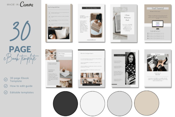 Download Canva EBook Template Neutral Color - Ebook Collection
