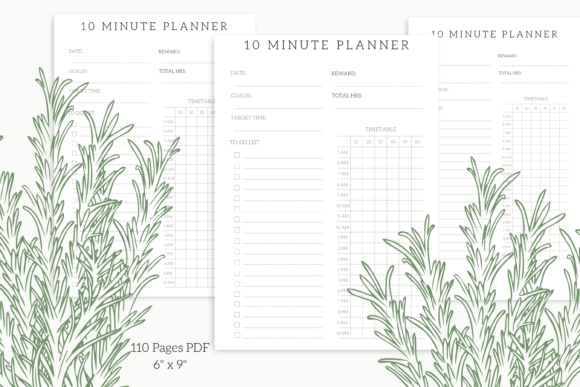 Download 10 Minute Planner Productivity Log Book - Planner productivity Collection