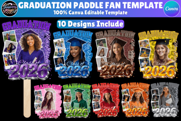 Download Graduation Fan Canva Editable Template - Graduation fan Collection