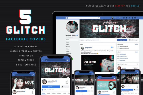 Download Glitch Facebook Covers - Ebook Collection