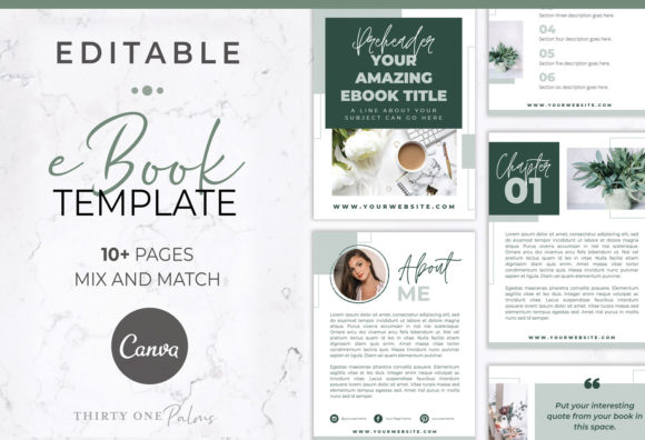 Download EBook Template for Canva | Eucalyptus - Ebook Collection
