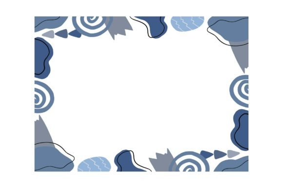 Download Flat Blue Abstract Frame - Abstract frame Collection