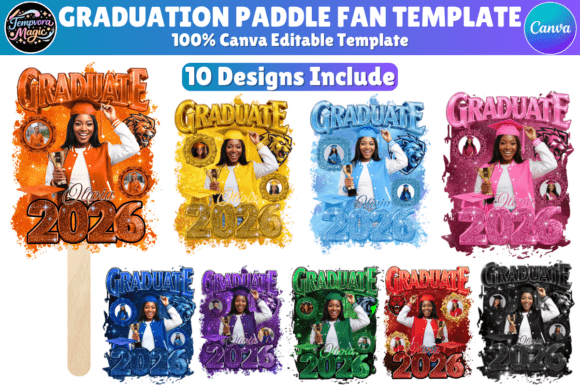 Download Graduation Fan Canva Editable Template - Graduation fan Collection